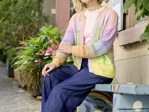 Cardigan mit Mustermix