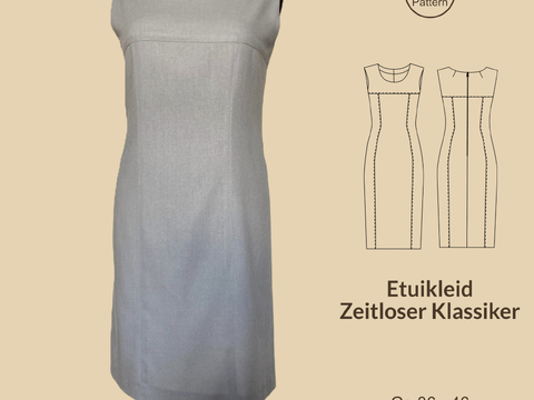 Damen Schnittmuster Etuikleid - Zeitlose Eleganz in Größen 36-46