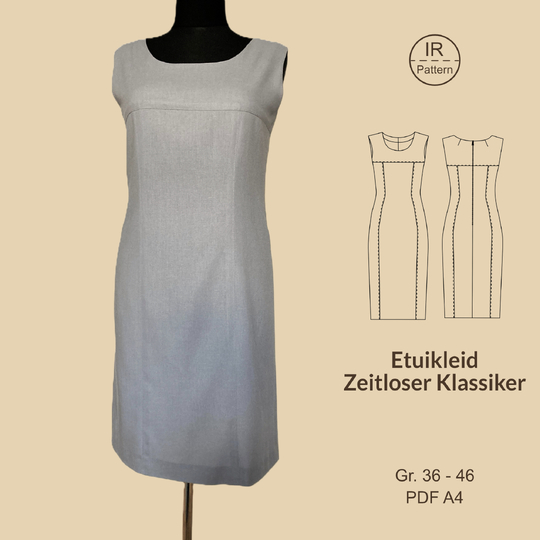 Damen Schnittmuster Etuikleid - Zeitlose Eleganz in Größen 36-46