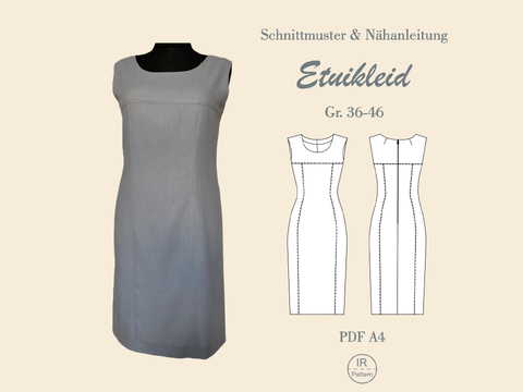 PDF Schnittmuster Etuikleid Gr. 36-46