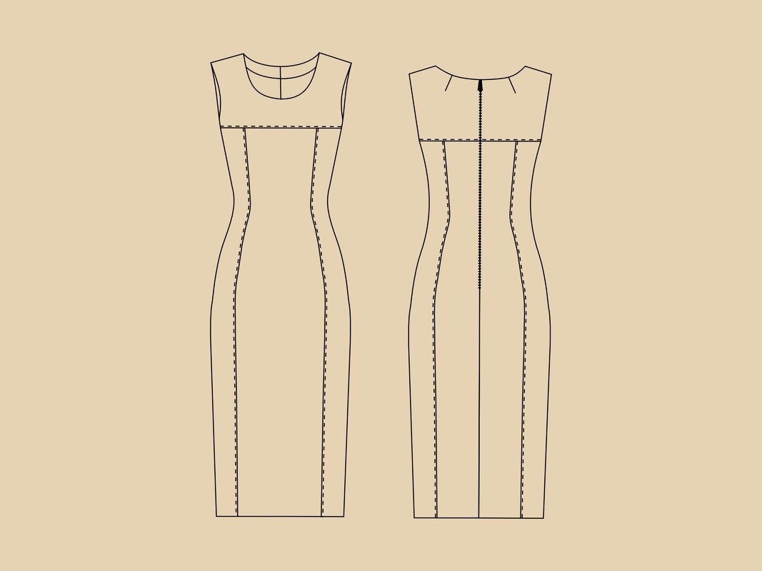 Damen Schnittmuster Etuikleid - Zeitlose Eleganz in Größen 36-46 - Bild 9