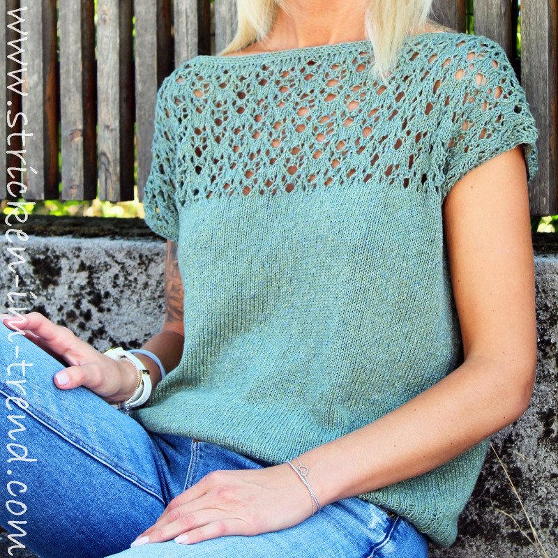 Strickanleitung für Sommertop | Stricktop MonteNegro #1 - Bild 10