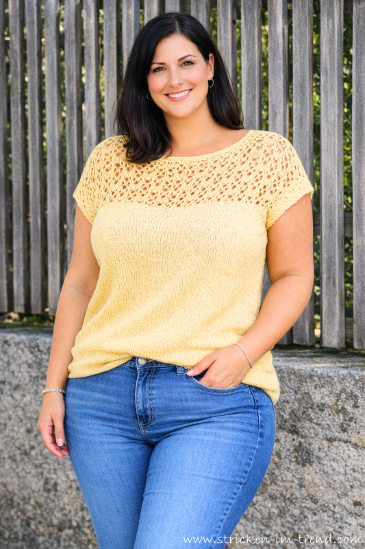 Knitting Pattern for Summer Top | Knit Top MonteNegro #1 - Image 3
