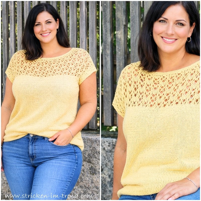 Knitting Pattern for Summer Top | Knit Top MonteNegro #1 - Image 15
