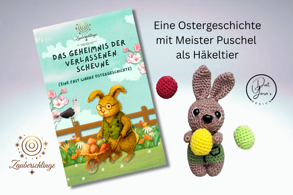 Meister Puschel – Osterhase mit Herz &amp; Geschichte zum Vorlesen