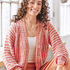 Quergestrickte Streifen-Jacke