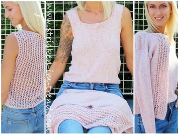 Strickanleitung für Top und Weste in Lacemuster | TwinSet VivaSummer #2