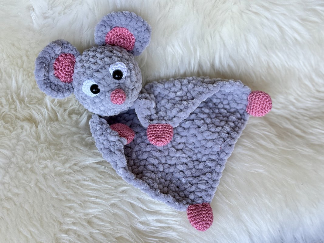 Häkelanleitung - Schnuffeltuch / Schmusetuch Maus / Mäuschen "Mila" - Bild 2