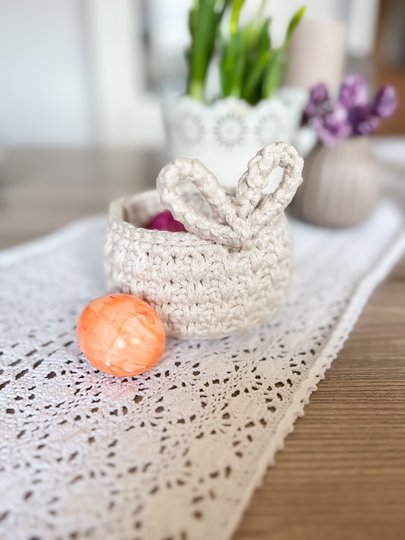 Häkelanleitung Mini Körbchen – für Ostern & Alltag (3 Größen)