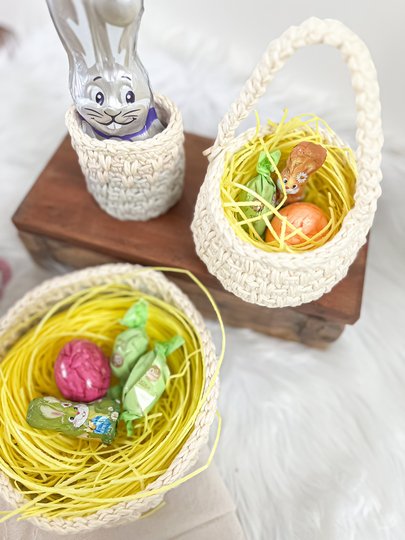 Häkelanleitung Mini Körbchen – für Ostern & Alltag (3 Größen)