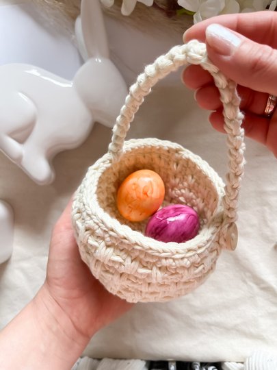 Häkelanleitung Mini Körbchen – für Ostern & Alltag (3 Größen)