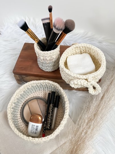 Häkelanleitung Mini Körbchen – für Ostern & Alltag (3 Größen)