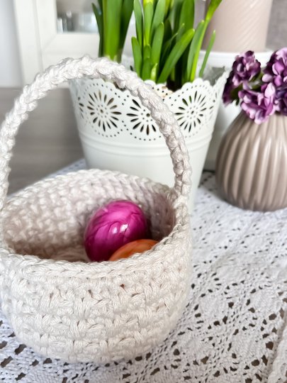 Häkelanleitung Mini Körbchen – für Ostern & Alltag (3 Größen)