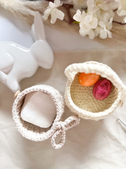 Häkelanleitung Mini Körbchen – für Ostern & Alltag (3 Größen)