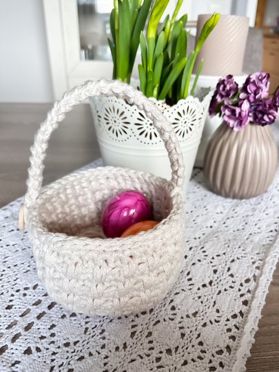 Häkelanleitung Mini Körbchen – für Ostern & Alltag (3 Größen)