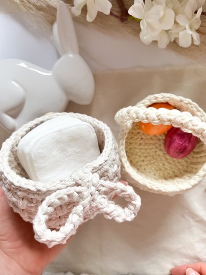 Häkelanleitung Mini Körbchen – für Ostern & Alltag (3 Größen)
