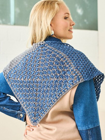 GRANNY-TUCH, gehäkelt