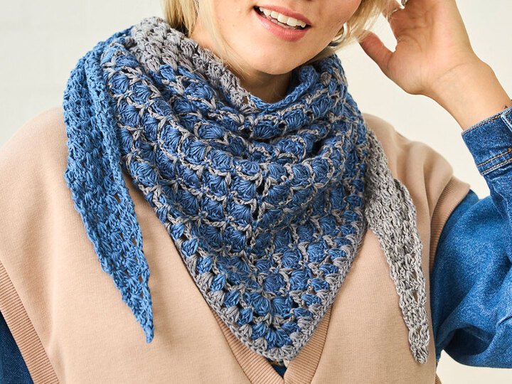 GRANNY-TUCH, gehäkelt