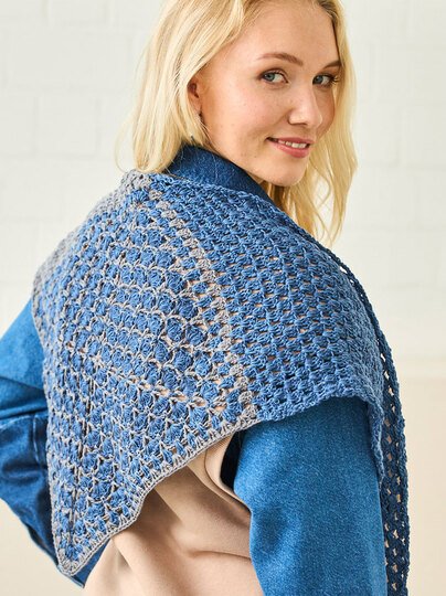 GRANNY-TUCH, gehäkelt