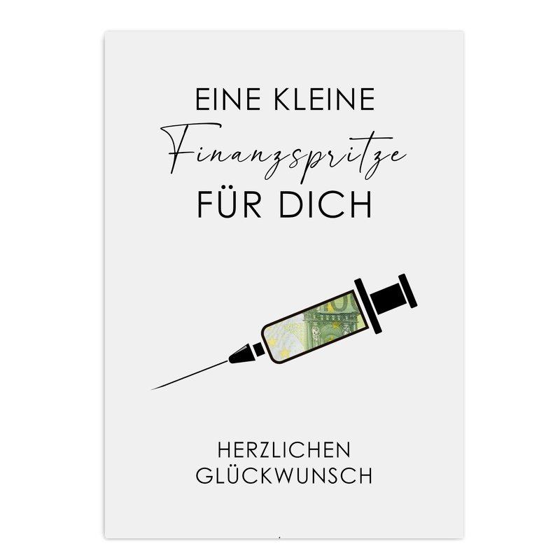 Poster GELDGESCHENK FINANZSPRITZE Geschenk DOWNLOAD
