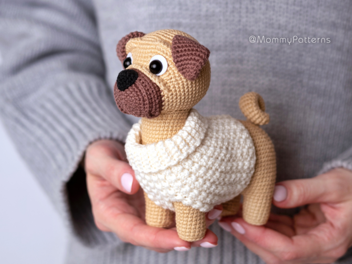 Mops Häkelanleitung Amigurumi Spielzeug