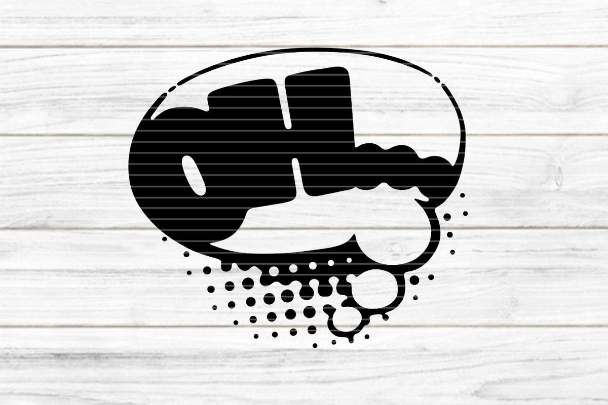 Sprechblase Oh Plotterdatei SVG DXF FCM