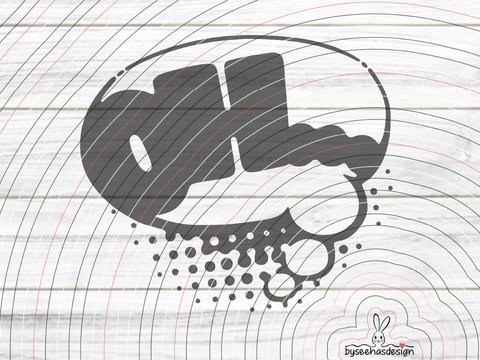 Sprechblase Oh Plotterdatei SVG DXF