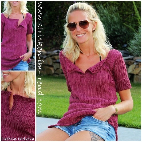 Strickanleitung für Sommertop / Polo | PoloTunika BioCotton #1 - Bild 2