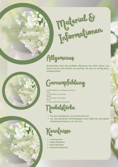 Häkelanleitung MYSTERY-CAL "Ärmelschal MAIGLÖCKCHEN"