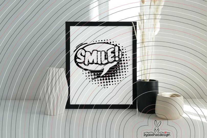 Sprechblase Smile Plotterdatei SVG DXF