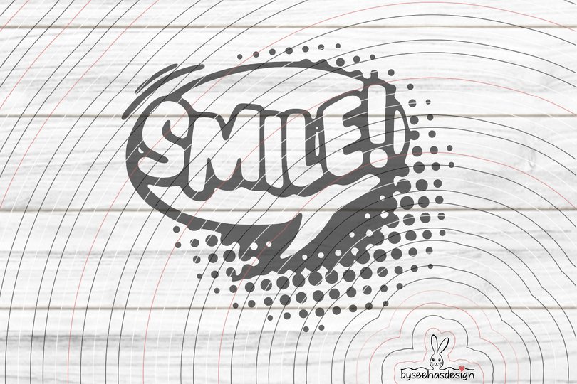 Sprechblase Smile Plotterdatei SVG DXF