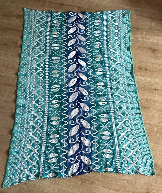 Anleitung für eine Decke in Mosaikhäkeltechnik "Liebe und Leben" - Bild 12