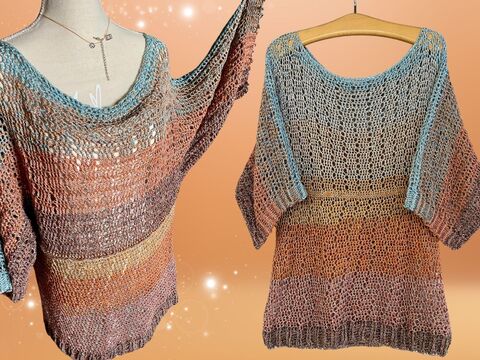 Häkelanleitung 1-BOBBEL-Pullover "OSTERHÄSCHEN"