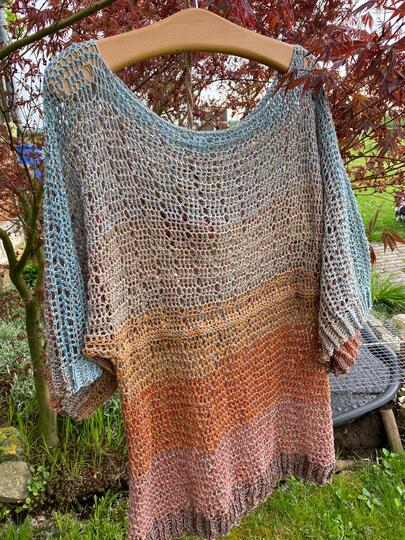 Häkelanleitung 1-BOBBEL-Pullover "OSTERHÄSCHEN"