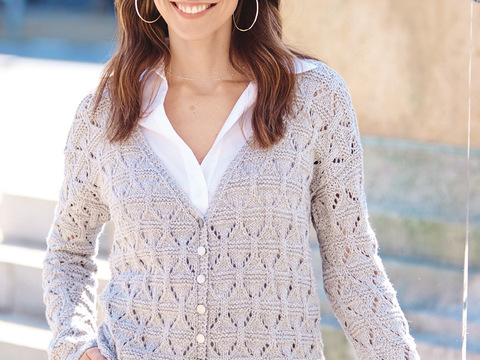 Jacke im Rautenmuster