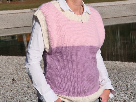 Strickanleitung für den Pullunder Orchidee