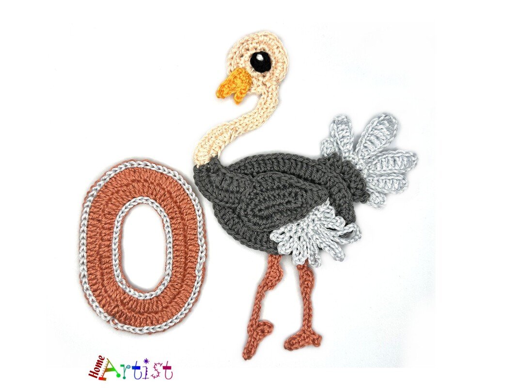 Crochet Animal Alphabet O Ostrich - Image 2