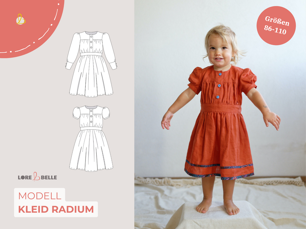 PDF-Schnittmuster: Kleid Radium | Größe 86-110