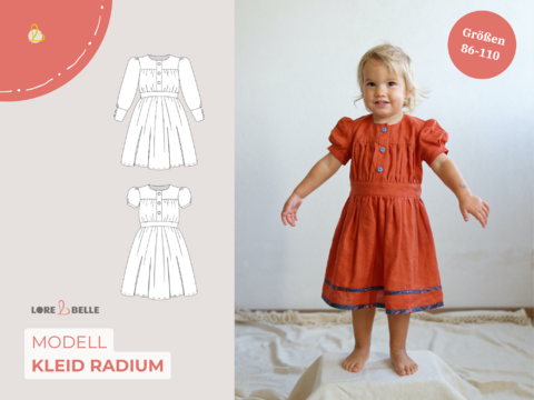PDF-Schnittmuster: Kleid Radium | Größe 86-110