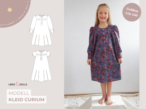 PDF-Schnittmuster: Kleid Curium | Größe 116-140