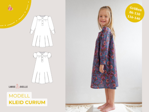 PDF-Schnittmuster: Kleid Curium | Größe 86-140 (Bundle)