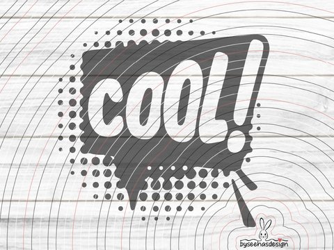 Sprechblase Cool Plotterdatei SVG DXF