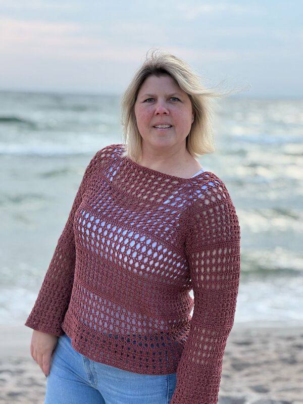 Häkelanleitung Pullover/Shirt/Jacke/Weste Suria