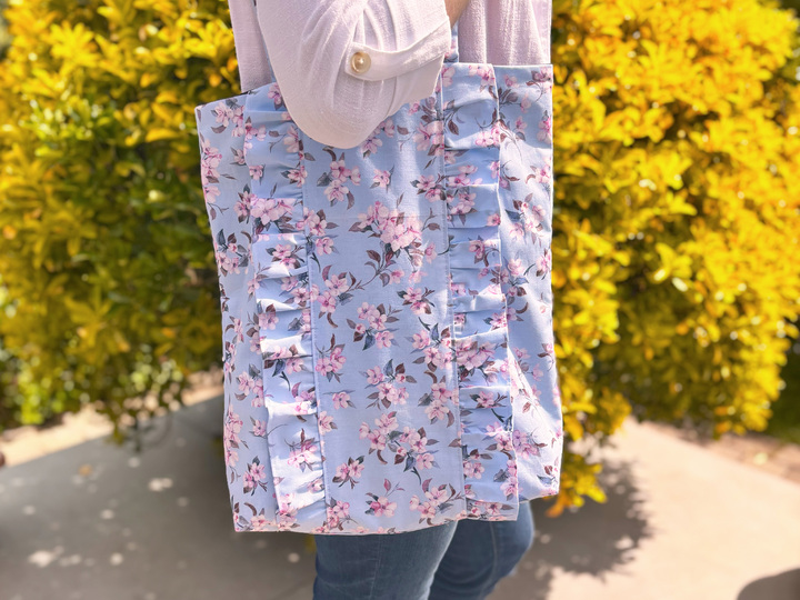 Nähanleitung: Stoffbeutel nähen mit Rüschen