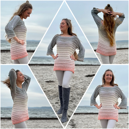 1-Bobbel-Boho-Häkelpulli „Bohemien Chic“