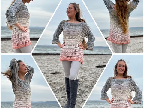1-Bobbel-Boho-Häkelpulli „Bohemien Chic“
