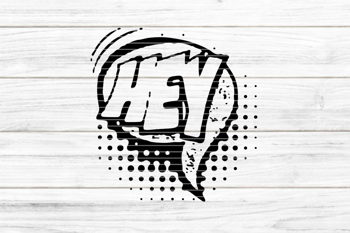 Sprechblase Hey Plotterdatei SVG DXF FCM