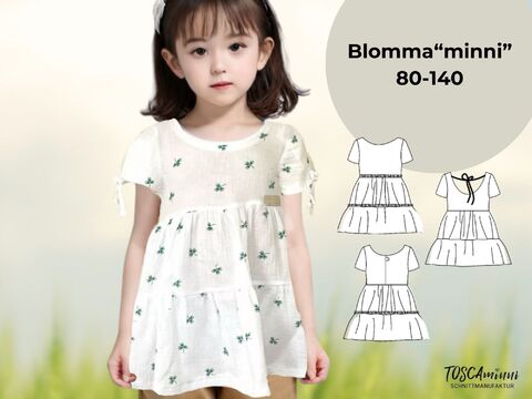 Schnittmuster Kinder Tunika Blomma "minni" Gr. 80-140