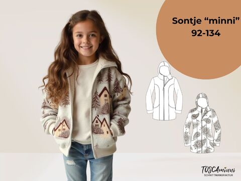 Schnittmuster für Jacke Sontje Gr. 92-134 - Kinderjacke