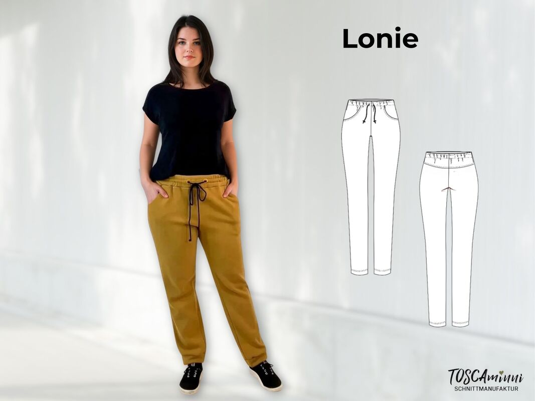 Schnittmuster Hose Loni Gr. 34-54 Jogginghose